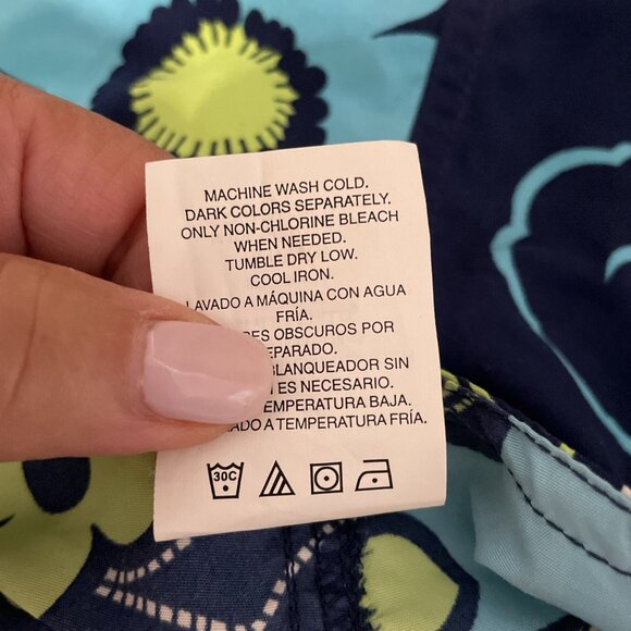 Vintage Y2K Catalina Board Shorts Coverup Women's M Blue Tropical Swim RARE NWT - Picture 9 of 12